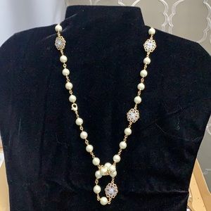 Gold white Pearl fill long neck